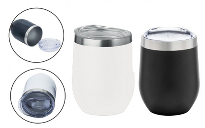 Double Wall SS Cup with Clear lid- 300ml