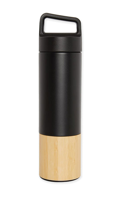 Bamboo Bottom Insulated Stainless Steel Bottle