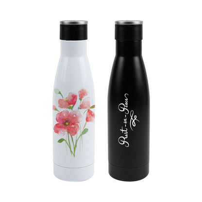 Double Wall SS Bottles Twist-off Lid SS Foldable Handle 500ml
