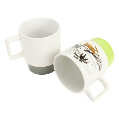 Ceramic Mugs with Bottom Clay in 12 Oz, Matte Finish