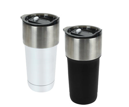Double Wall SS Tumblers with Slide-Lock PP Lid 591ml
