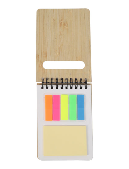 MINI BAMBOO NOTEBOOK WITH STICKY NOTES