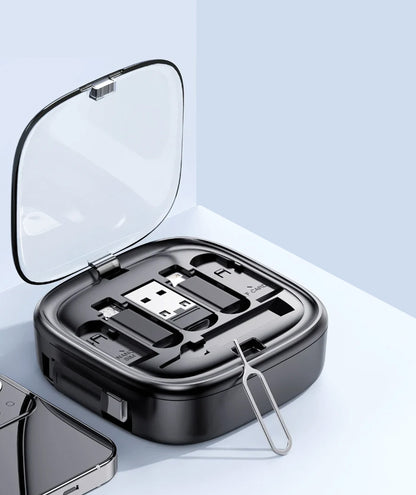 6-in-1 Retractable USB C Cable and Adapter Set - USB A