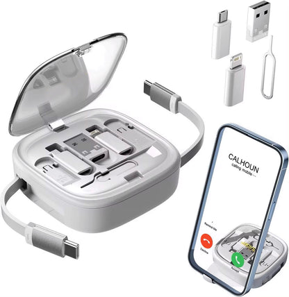 Multi USB Adapter Retractable Charging Cable Kit