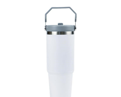 Tumbler with Handle & Straw SS Double Wall 900ml