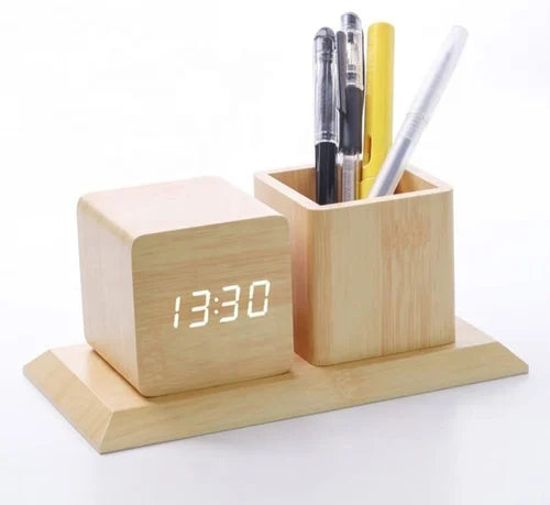 DIGITAL WOODEN ALARM CLOCK