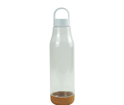rPET Bottles with Cork Base, Twist-off Lid, Handle, 720ml